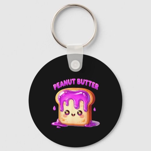 I’m With The Peanut Butter Funny Matching Couple C Sleutelhanger (Voorkant)