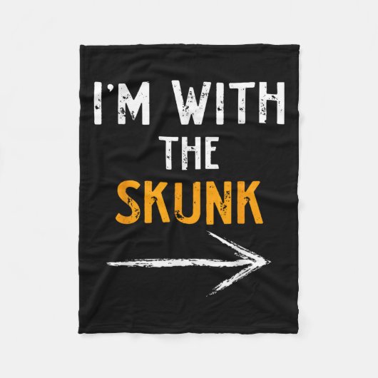 I’m With The Skunk Funny Halloween Matching Couple Fleece Deken (Voorkant)