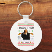 I Made Them By Hand Funny Ugly Sweater  Sleutelhanger (Voorkant)