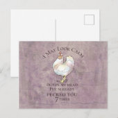 "I mag Kalme" Kip kijken Briefkaart (Voorkant / Achterkant)