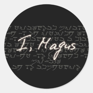I, magus ronde sticker