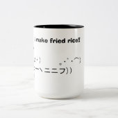 I make fried rice!! tweekleurige koffiemok (Center)