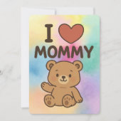 I ❤️ maman - Carte de voeux pour les enfants d'our (Devant)