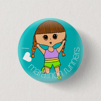 I Marathon Runners Button
