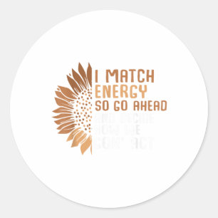 I Match Energie Empowerment Afro-Amerikaanse Afro  Ronde Sticker
