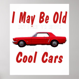 I may be old but I got to drive all the cool cars  Poster