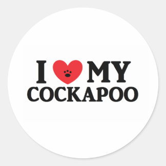 I Mijn Cockapoo Ronde Sticker