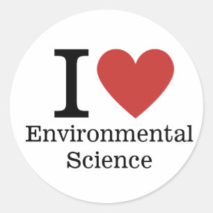 I ❤️ Milieuwetenschappen voor studenten/faculteite Ronde Sticker