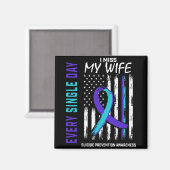 I Miss My Wife Suicide Awareness Prevention Americ Magneet (Voorkant / Achterkant)