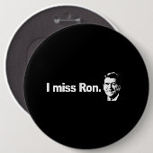 I MISS RON Bumpersticker Ronde Button 6,0 Cm (Voorkant /achterkant)