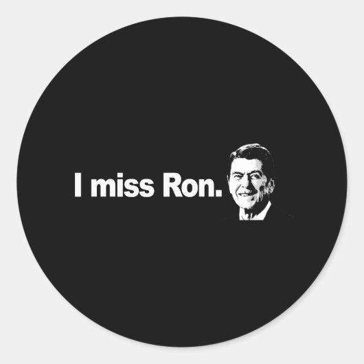 I MISS RON Bumpersticker Ronde Sticker (Voorkant)