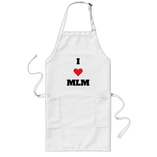 I ❤️ MLM-Schort Lang Schort (Voorkant)