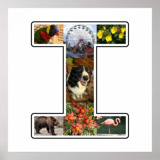 I Monogram Creëer Uw Eigen 7 Aangepaste Foto Colla Poster (Voorkant)