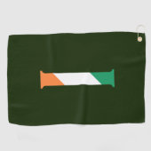 I Monogram overlay op Ierse vlag gtcnt Golfhanddoek (Horizontaal)