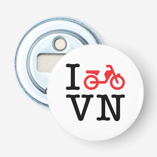 I Motorfiets Vietnam Button Flesopener