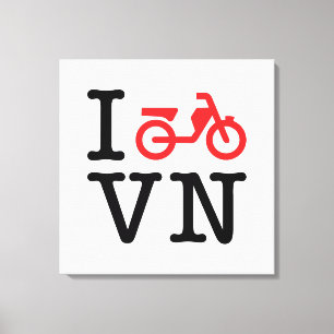 I Motorfiets Vietnam Canvas Afdruk
