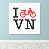 I Motorfiets Vietnam Canvas Afdruk (Insitu (Houten vloer))