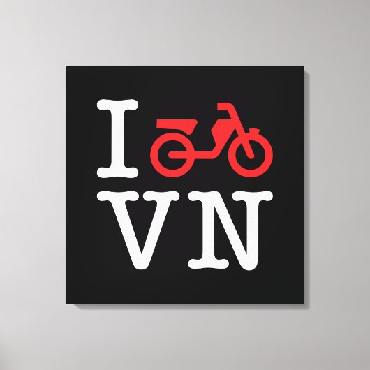 I Motorfiets Vietnam Canvas Afdruk (Voorkant)