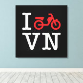 I Motorfiets Vietnam Canvas Afdruk (Insitu (Houten vloer))