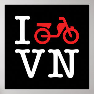 I Motorfiets Vietnam Poster