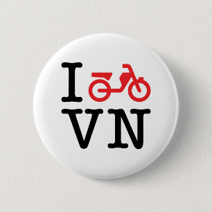 I Motorfiets Vietnam Ronde Button 5,7 Cm