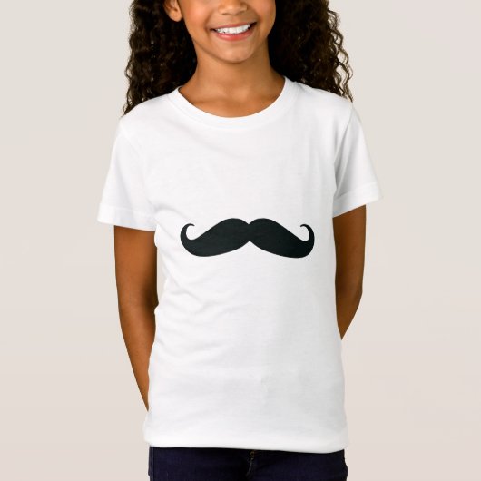 I moustache vous un T-shirt de filles de question (Devant)