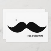 I moustache vous une question - invitation (Devant / Derrière)