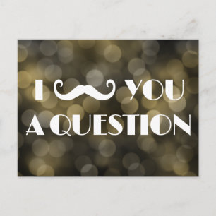 I Mustache You A Question Bokeh Lights Invitations