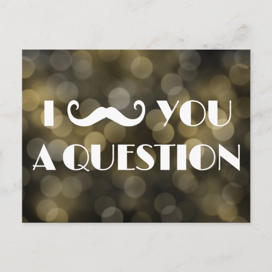 I Mustache You A Question Bokeh Lights Invitations (Devant)