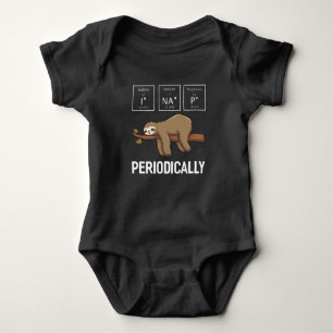 I Na p Periodiek Funny Sloth Chemistry Science Romper