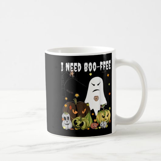I Need Boo-ffee Ghost Jack-o-lantern Coffee Lover  Koffiemok (Rechts)