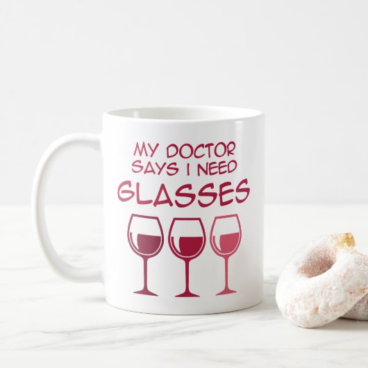 I need glasses koffiemok (Met donut)