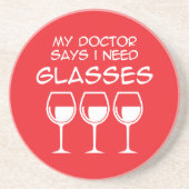 I need glasses zandsteen onderzetter (Voorkant)