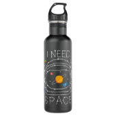 I Need Space Astronaut Helmet Solar System Astrono Waterfles (Voorkant)