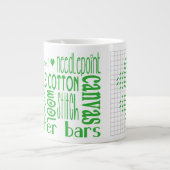 I Needlepoint Jumbo Extra Grote Beker (Voorkant)