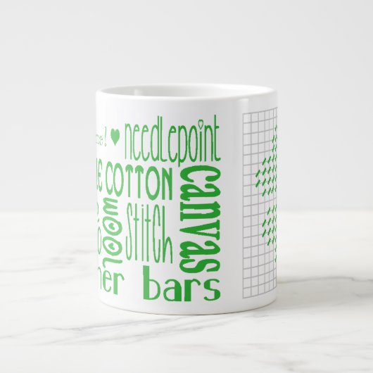 I Needlepoint Jumbo Mug (Devant)