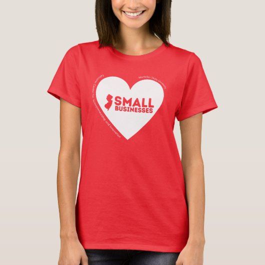 I ❤️ NJ Small Businesses T-Shirt (Devant)