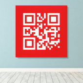 I ❤ NY — QR-code Canvas Afdruk (Insitu (Houten vloer))