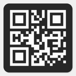 I ❤ NY — QR-code omgekeerd Vierkante Sticker