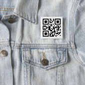 I ❤ NY — QR-code Vierkante Button 5,1 Cm (In situ)