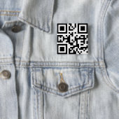 I ❤ NY — QR-code Vierkante Button 5,1 Cm (In situ)