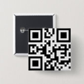 I ❤ NY — QR-code Vierkante Button 5,1 Cm (Voorkant /achterkant)