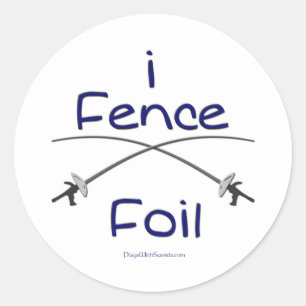 i Omheining Folie (pistool grip) BLAUW Ronde Sticker