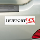 I Ondersteuning voor Pistool Control Bumpersticker (Op auto)