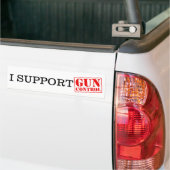 I Ondersteuning voor Pistool Control Bumpersticker (Op Truck)