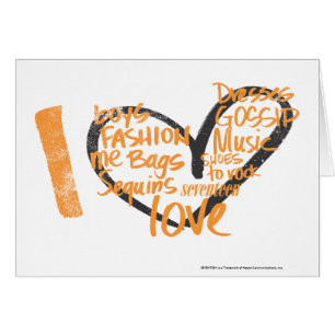 I orange de graffiti de coeur