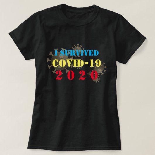 I overleefde COVID-19 2020 T-shirt (Design voorkant)