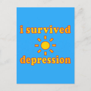 I Overlevende depressie Geestelijke gezondheid Gel Briefkaart