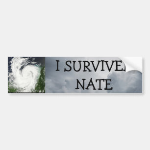 I OVERLEVENDE Nate HURRICANE BUMPERSTICKER