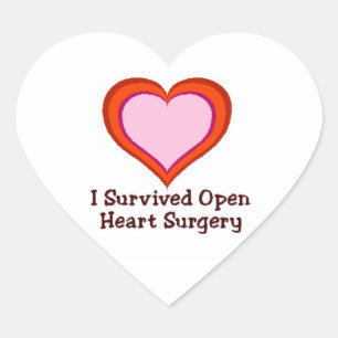 I Overlevende open hartchirurgie Hart Sticker